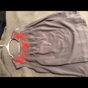 Liz Lange orange and grey tank top